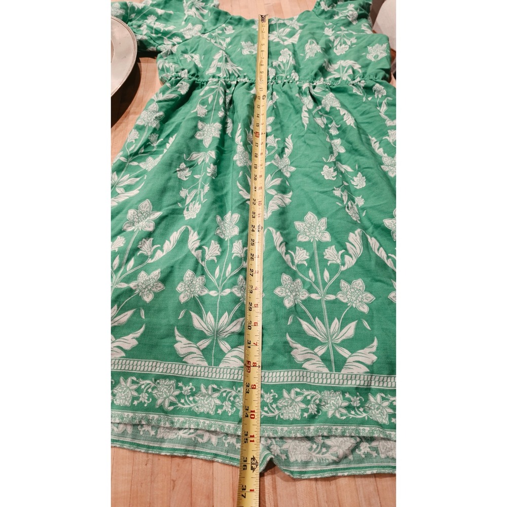 Draper James RSVP Green Floral XL cottagecore boho chic preppy dress puff sleeve